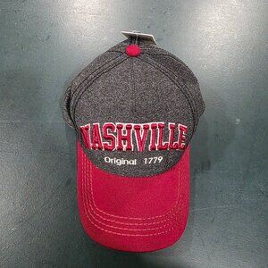 NWT Nashville 1779 Dark Gray and Red Cap